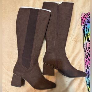 New York & Company Brown Knee-High Boots